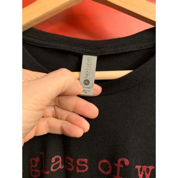 Next Level Apparel Size XL Stay Bearded Tee Shirt Wine & Bearded Man All I Need - Picture 2 of 3